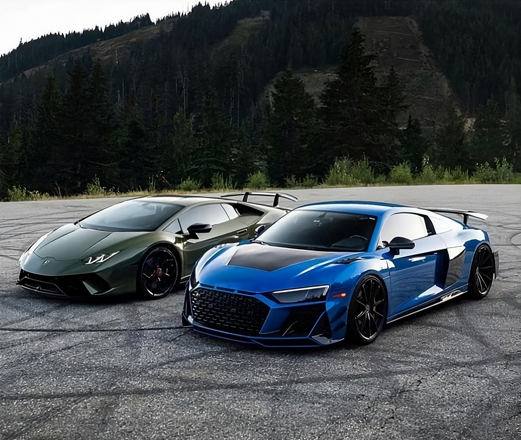 Lamborghini Huracan and Audi R8